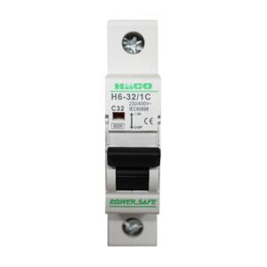 HaCO เบรกเกอร์ลูกย่อย 1P 32A 6kA H6-32/1C (1)